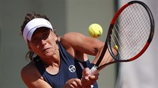 eská tenistka Barbora Strýcová bojuje v prvním kole Roland Garros s Japonkou...