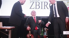 Prezident Milo Zeman ped vystoupením na ofinském fóru (23. 5. 2018)