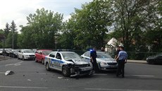 V kiovatce ulic Zábhlická a U Zábhlického zámku se stala dopravní nehoda...