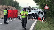 U evniova na Rakovnicku nepeil nehodu idi osobního auta (23.5.2018)