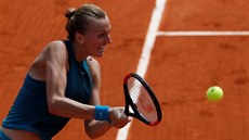 eská tenistka Petra Kvitová se soustedí na úder v prvním kole Roland Garros.