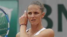 eská tenistka Karolína Plíková bhem prvního kola Roland Garros, v nm...