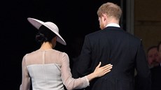 Vévodkyn ze Sussexu Meghan a princ Harry (Londýn, 22. kvtna 2018)