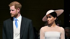 Princ Harry a vévodkyn ze Sussexu Meghan (Londýn, 22. kvtna 2018)