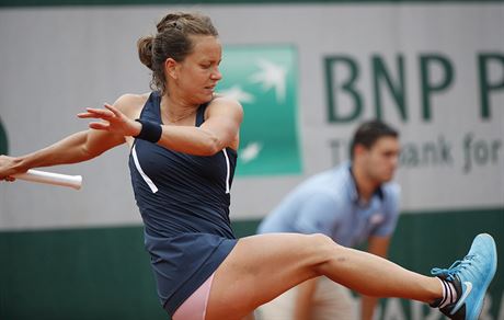 Tenistka Barbora Strcov ve 2. kole Roland Garros.