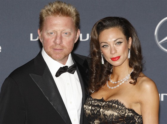 Boris Becker a jeho manželka Lilly (Londýn, 6. února 2012)