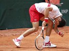 Srb Novak Djokovi na Roland Garros.