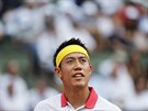 Japonský tenista Kei Niikori na Roland Garros.