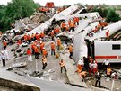 Tragická elezniní nehoda u nmeckého msta Eschede, která si 3. ervna 1998...