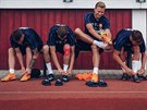 Fotbaloví reprezentanti se na kempu v Rakousku chystají na trénink, Filip Novák...