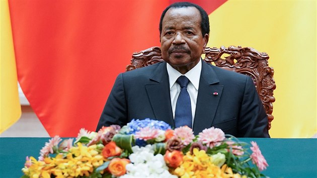 Kamerunský prezident Paul Biya (22. března 2018)