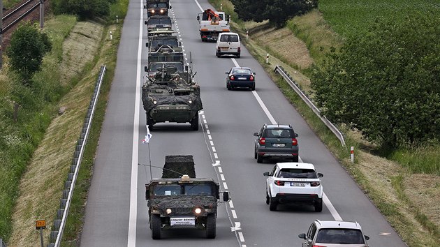 Konvoj americkch vojsk u Jarome (30.5.2018).