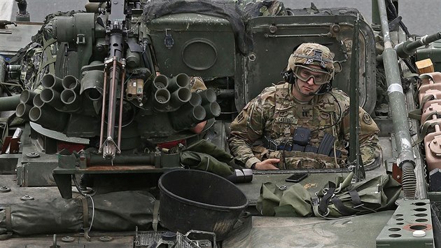 Konvoj amerických vojsk u Jaroměře (30.5.2018).