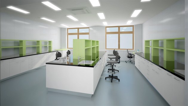 Plánovaná podoba laboratoří Ústavu technologie potravin zlínské univerzity.