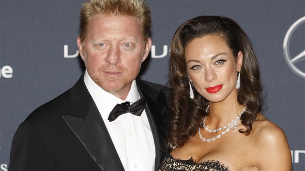 Boris Becker a jeho manželka Lilly (Londýn, 6. února 2012)