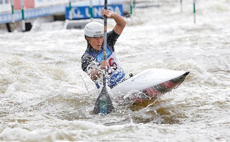 Kajakáka Barbora Valíková na mistrovství Evropy ve vodním slalomu