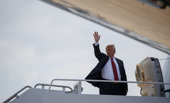 Americký prezident Donald Trump odlétá na summit G7 v Kanad (8. ervna 2018)