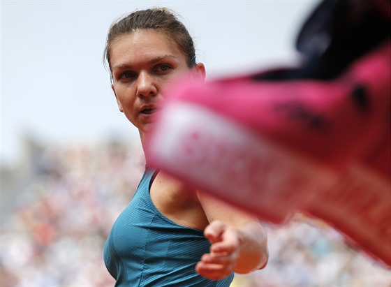 Simona Halepová na loském Roland Garros. 