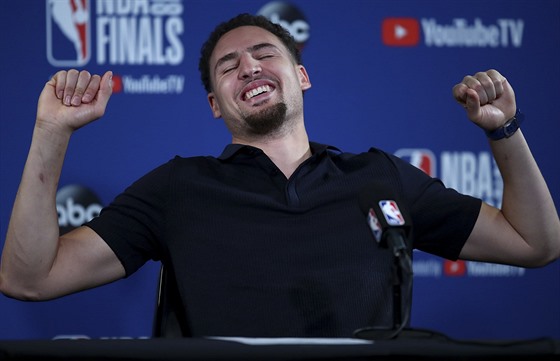 Klay Thompson z Golden State hodnotí druhé finále NBA s úsmvem.