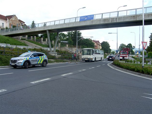Nehoda se stala poblí vlakového nádraí v Uherském Brod, zejm v místech...