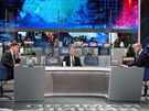 Ruský prezident Vladimir Putin bhem televizní besedy s obany (7. ervna 2018)