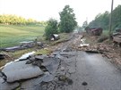 V Jestebí na Jihlavsku místní obyvatele pekvapila velká voda.