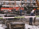 Po dopadu jednoho z migů na sídliště Vltava hořela auta i paneláky. (8. června...