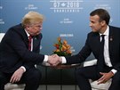 Prezident USA Donald Trump na summitu G7 bilateráln jednal s francouzským...