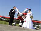 letadlo svatba