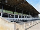 Tribuna stadionu na Sokolském ostrov v eských Budjovicích