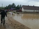Blesková povode v Jestebí u Brtnice na Jihlavsku s sebou brala devo,...