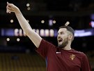 Kevin Love z Clevelandu se chystá na první finále NBA.