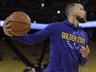 Stephen Curry z Golden State ped prvním finále NBA