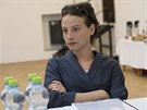 Anna Fialová na první tené zkouce letoní premiéry Letních shakespearovských...