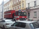 Hasii dnes dopoledne evakuovali domov mládee v Plzni kvli naruené statice....