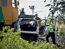 Na elezninm pejezdu v Chrstu u Plzn se  srazil vlak s osobnm vozidlem....