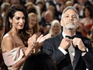 George Clooney a jeho manelka Amal (Los Angeles, 7. ervna 2018)