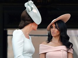 Vévodkyn z Cambridge Kate a vévodkyn ze Sussexu Meghan na oslavách narozenin...