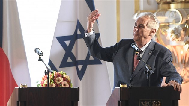 Prezident Milo Zeman se zastnil galaveee Americko-izraelskho vboru pro veejn zleitosti AIPAC v Praze. (5. ervna 2018)