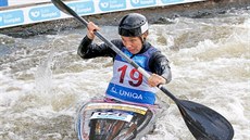 Kajakářka Veronika Vojtová na mistrovství Evropy ve vodním slalomu.