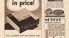 Po válce se výroby menstruačních vložek chopila společnost Kotex.