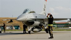 Texaská národní garda s letouny F-16 v Čáslavi v roce 2009