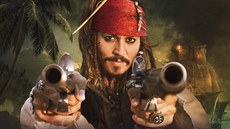 Nesmrtelný kapitán Jack Sparrow ve filmové sérii Piráti z Karibiku.