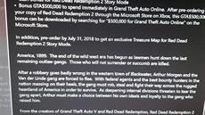 Pedobjednávkový bonus k Red Dead Redemption 2 pedasn zveejnný Microsoftem
