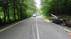 Silnice byla v míst nehody na nkolik hodin zcela uzavená.