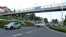 Nehoda se stala poblí� vlakového nádra�í v Uherském Brod�, z�ejm� v místech...