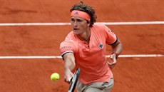 Nmecký tenista Alexander Zverev v akci na Roland Garros.