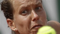 Česká tenistka Barbora Strýcová během osmifinále Roland Garros.