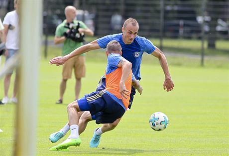 Start pípravy olomouckých fotbalist, v modrém nový mu Pavel Dvoák