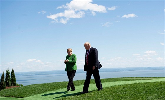 Angela Merkelová a Donald Trump na summitu G7 v Kanad (8. ervna 2018)